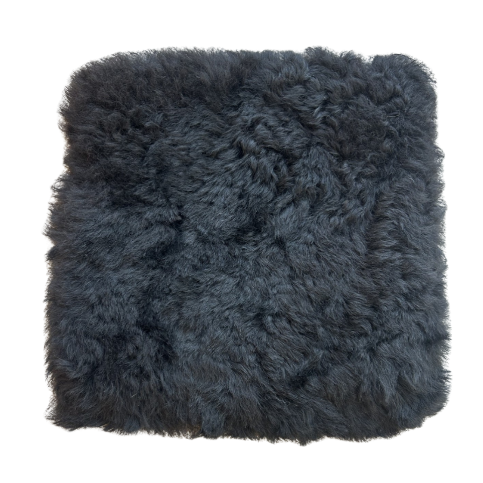 Galette de chaise fourrure marron