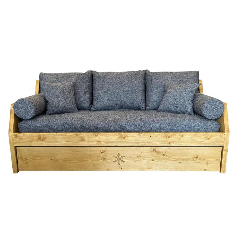 Canapé gigogne gris CERVIN