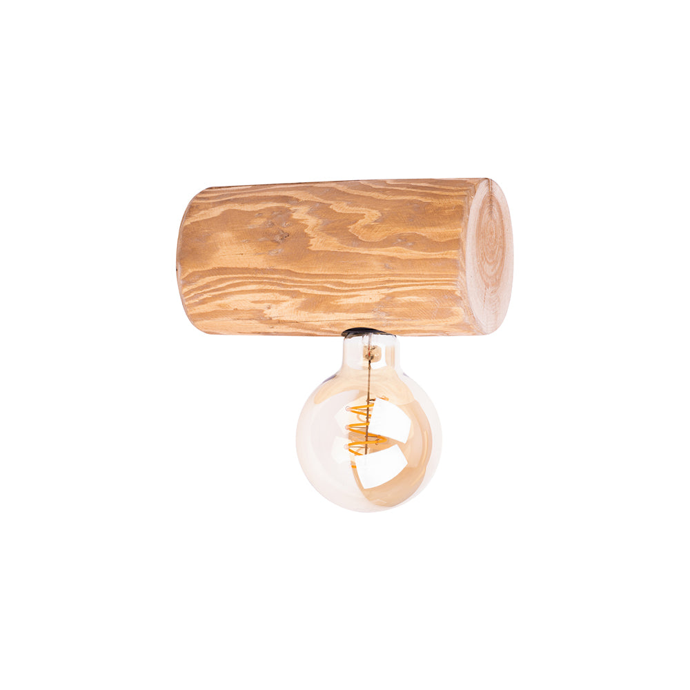 Applique murale CORE en pin naturel et lin