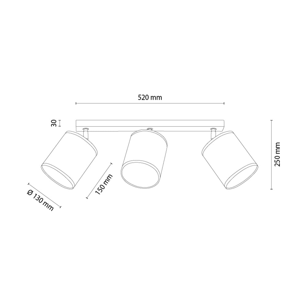 Lampe de plafond 3 lampes | DREVA