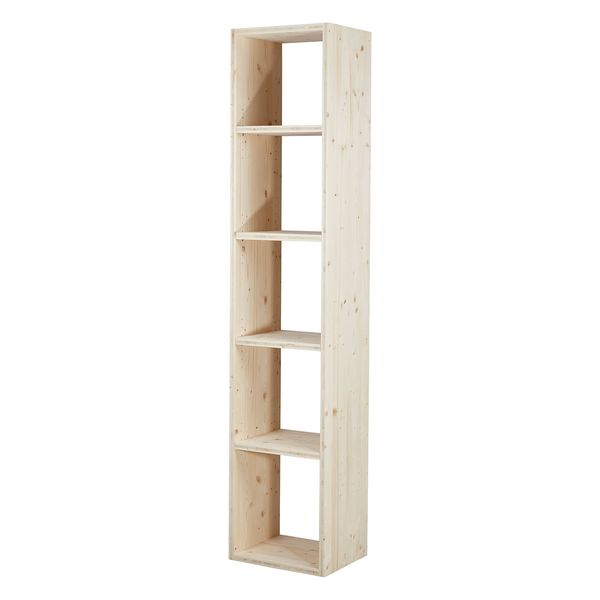 Cube de rangement pin brut 5 niches