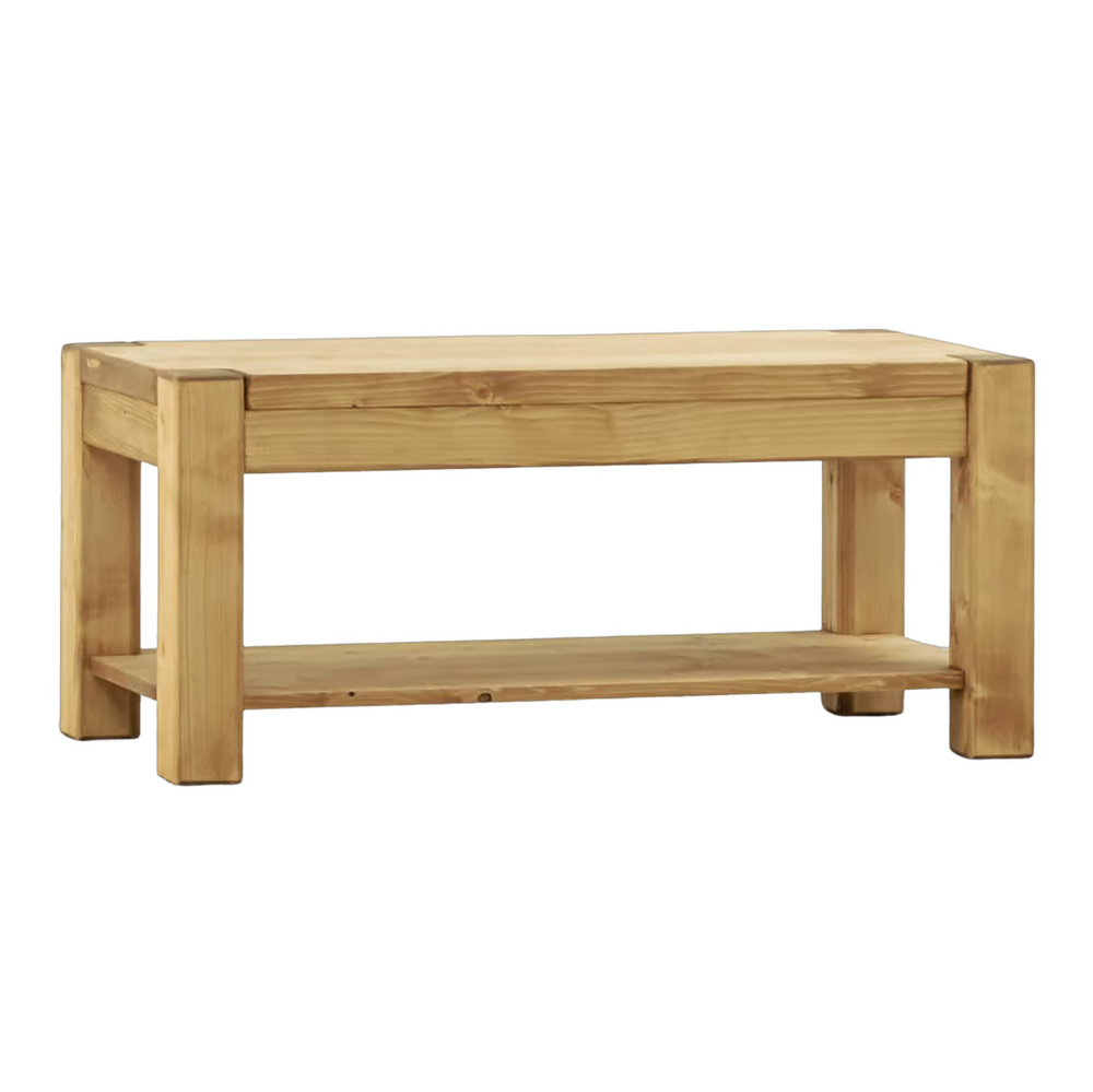 Table basse rectangulaire 100 x 50 cmen épicéa massif huilé miel | DIBONA