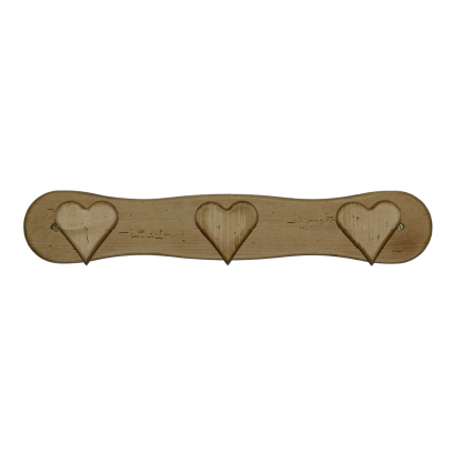 Patère coeur 3 têtes
