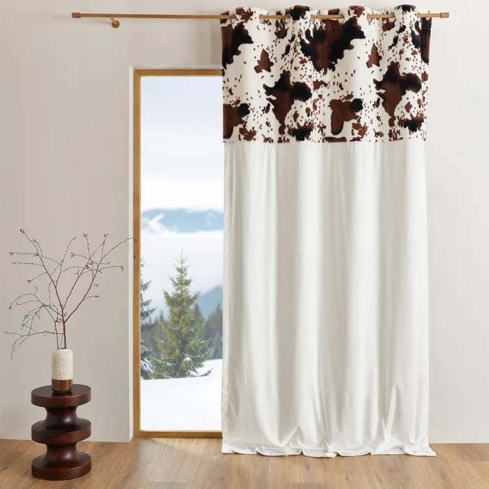Rideau Cow motif peau de vache 140x260 cm
