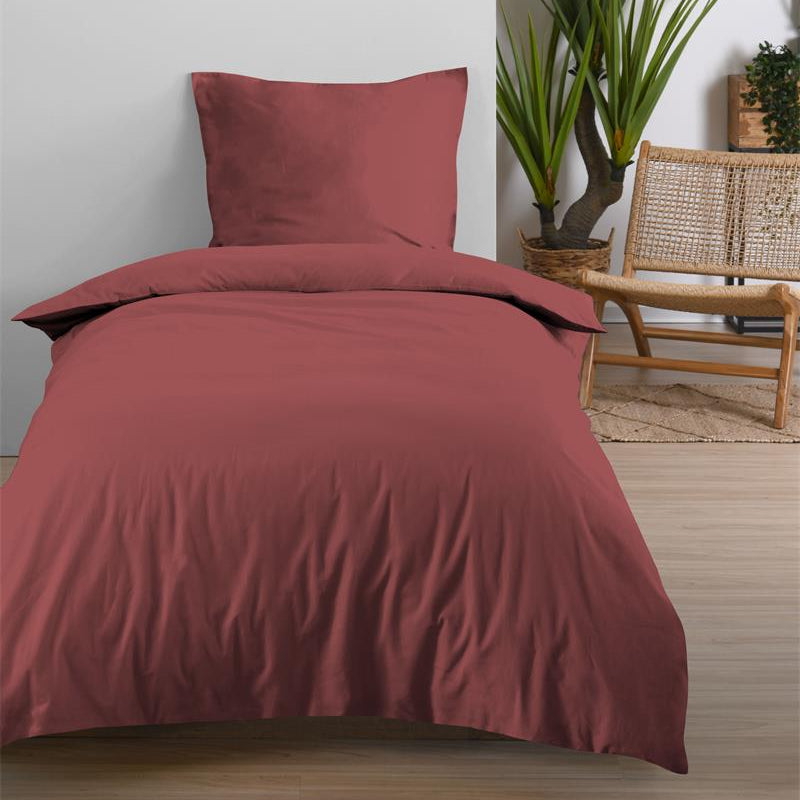 Housse de couette 140 x 200 cm grenache
