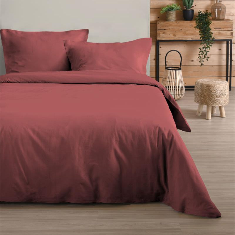 Housse de couette 240 x 220 cm grenache