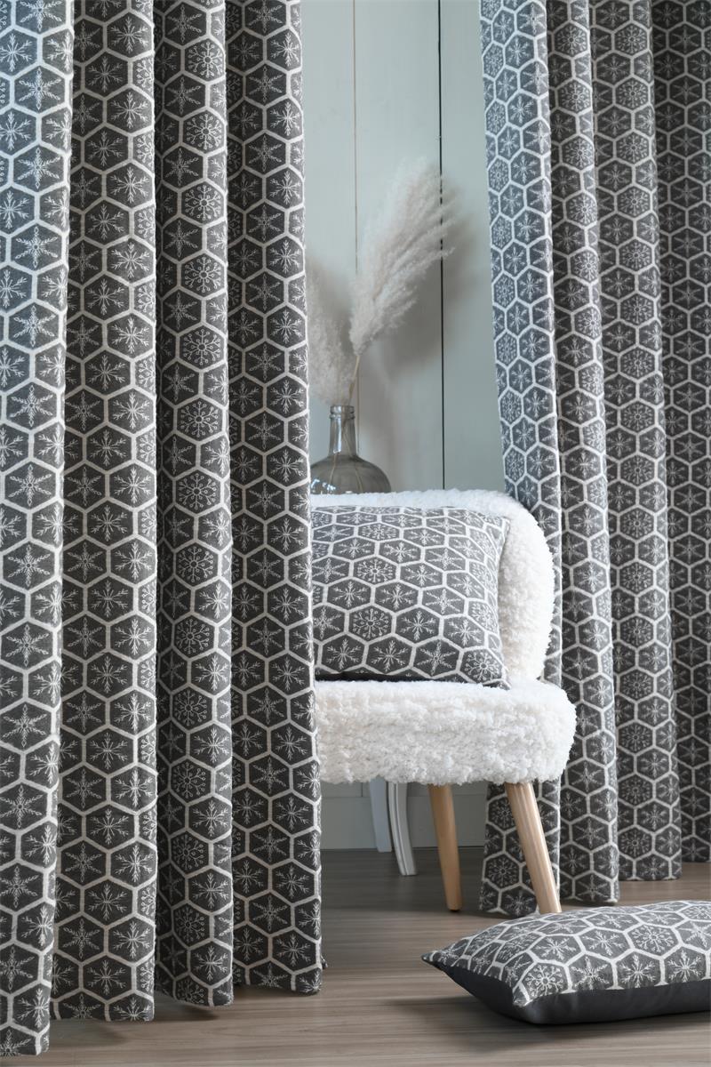 Rideau ALASKAN gris 140x260cm
