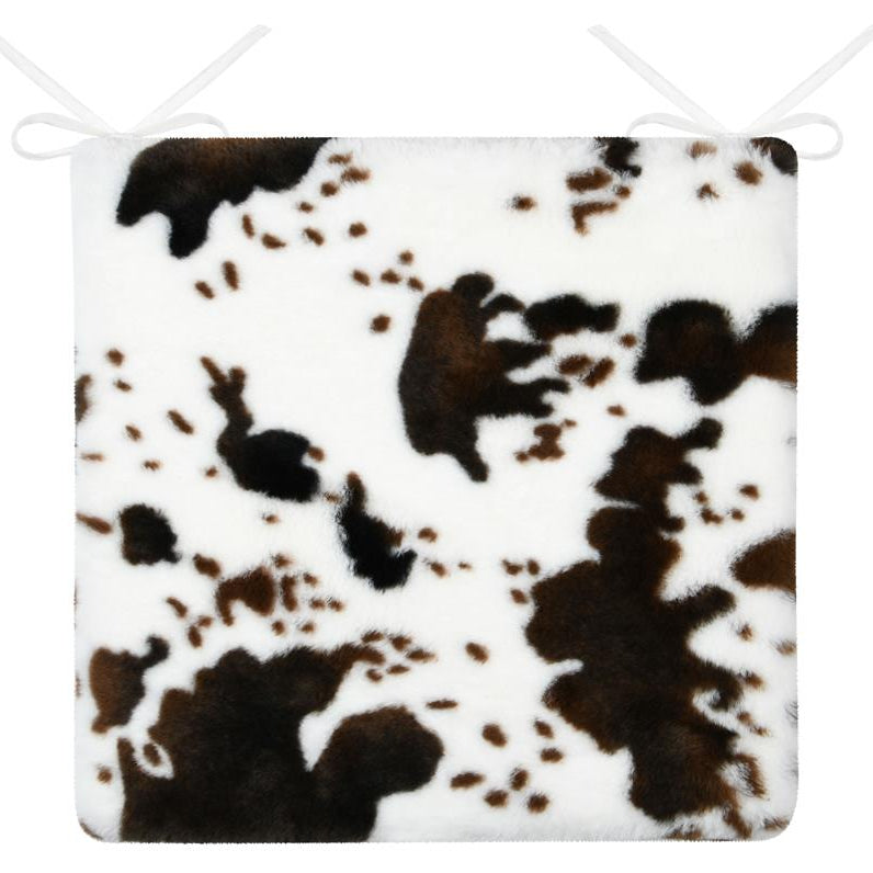 Galette de chaise vache brun