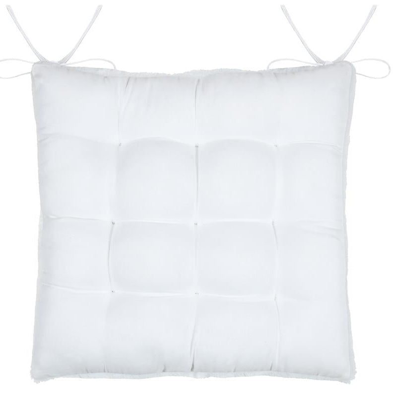 Galette de chaise ASGARD blanc 40 x 40 cm