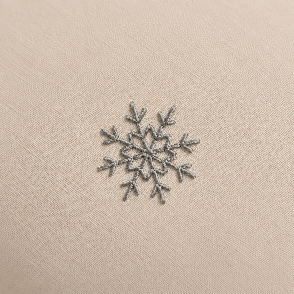 Housse de couette 260 x 240 cm neige sable | Flocons de nuit