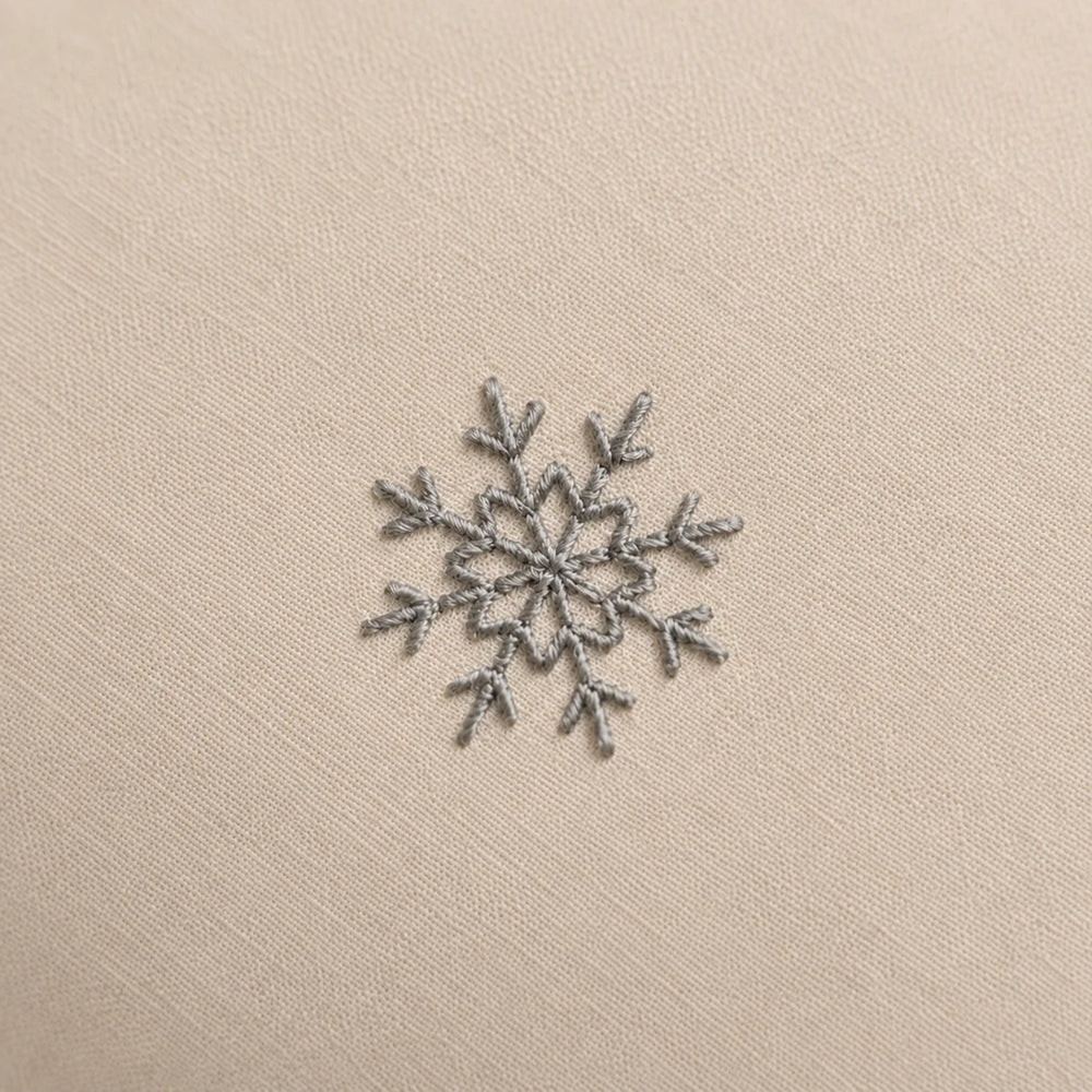 Housse de couette 200 x 200 cm neige sable | Flocons de nuit