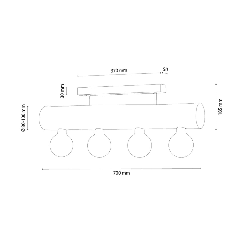 Plafonnier pin whisky CORE 4 ampoules