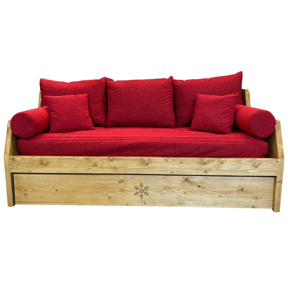 Canapé gigogne rouge CERVIN