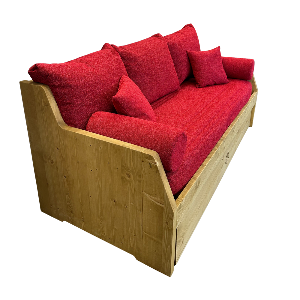 Canapé gigogne rouge CERVIN
