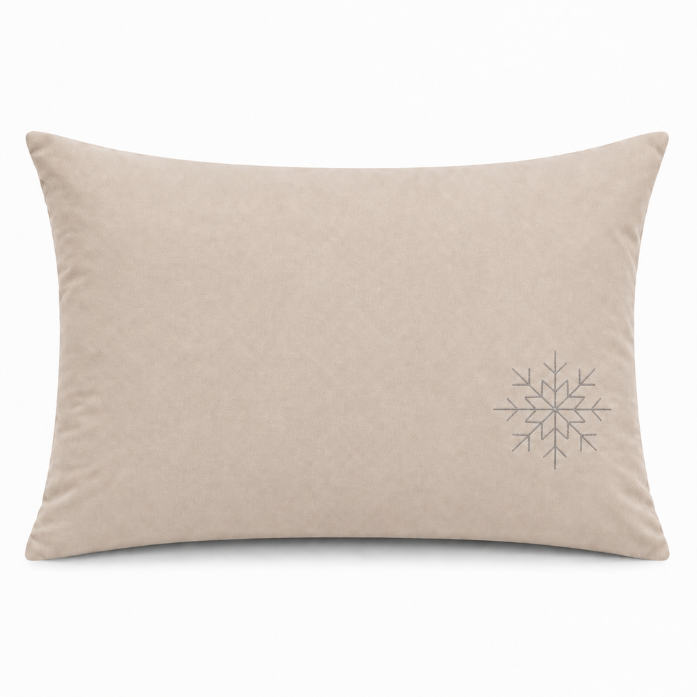 Taie d'oreiller 50 x 70 cm neige sable