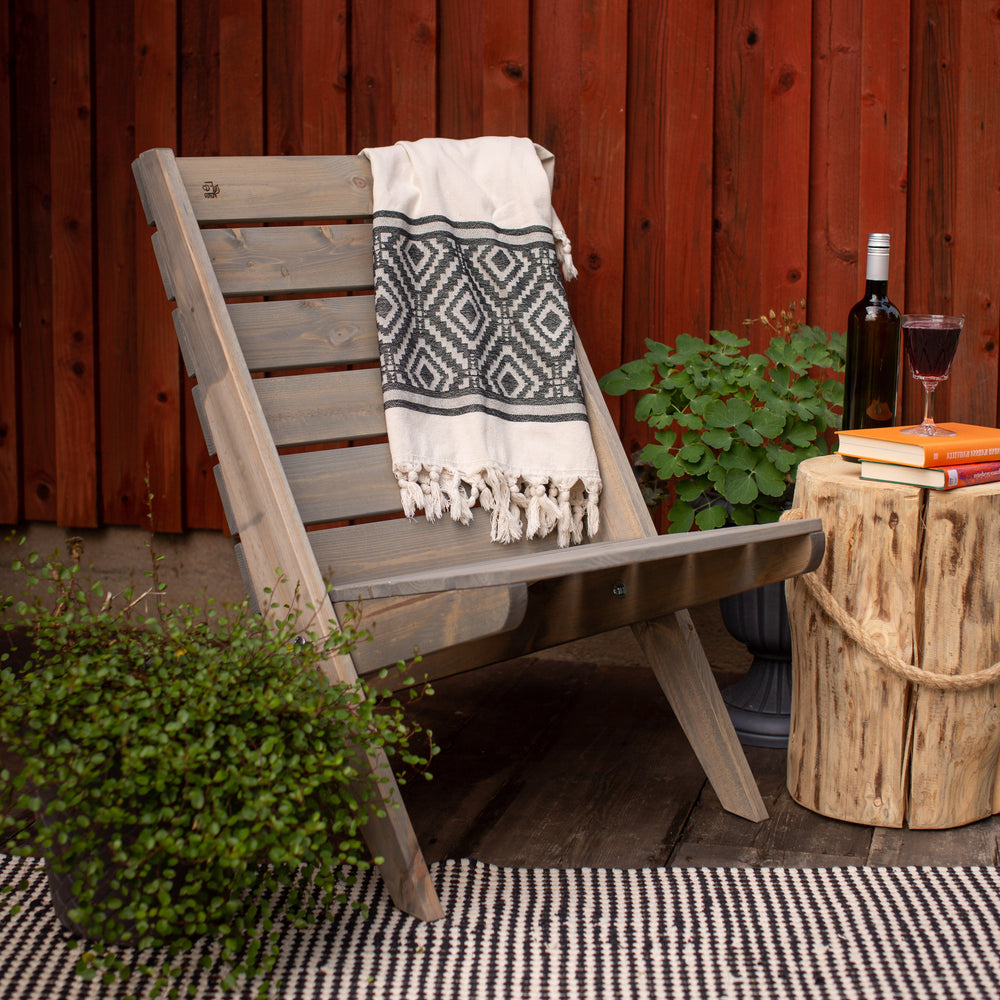 Chaise de jardin en pin huilé gris - Ecofurn