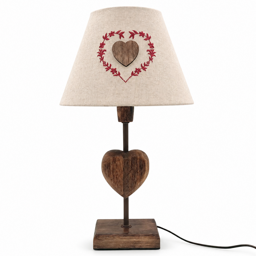 Lampe à poser coeur
