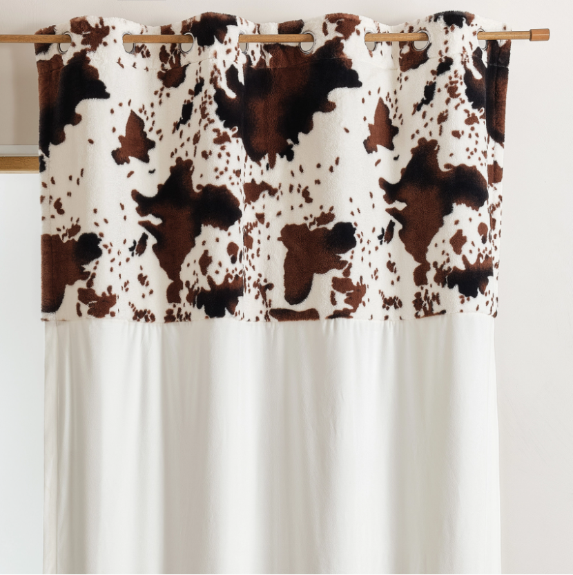 Rideau Cow motif peau de vache 140x260 cm
