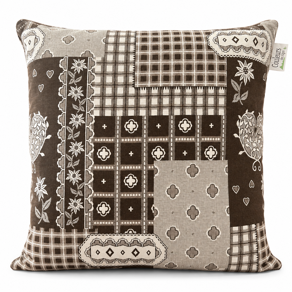 Coussin carré 40 x 40 cm Veneto marron Aspin