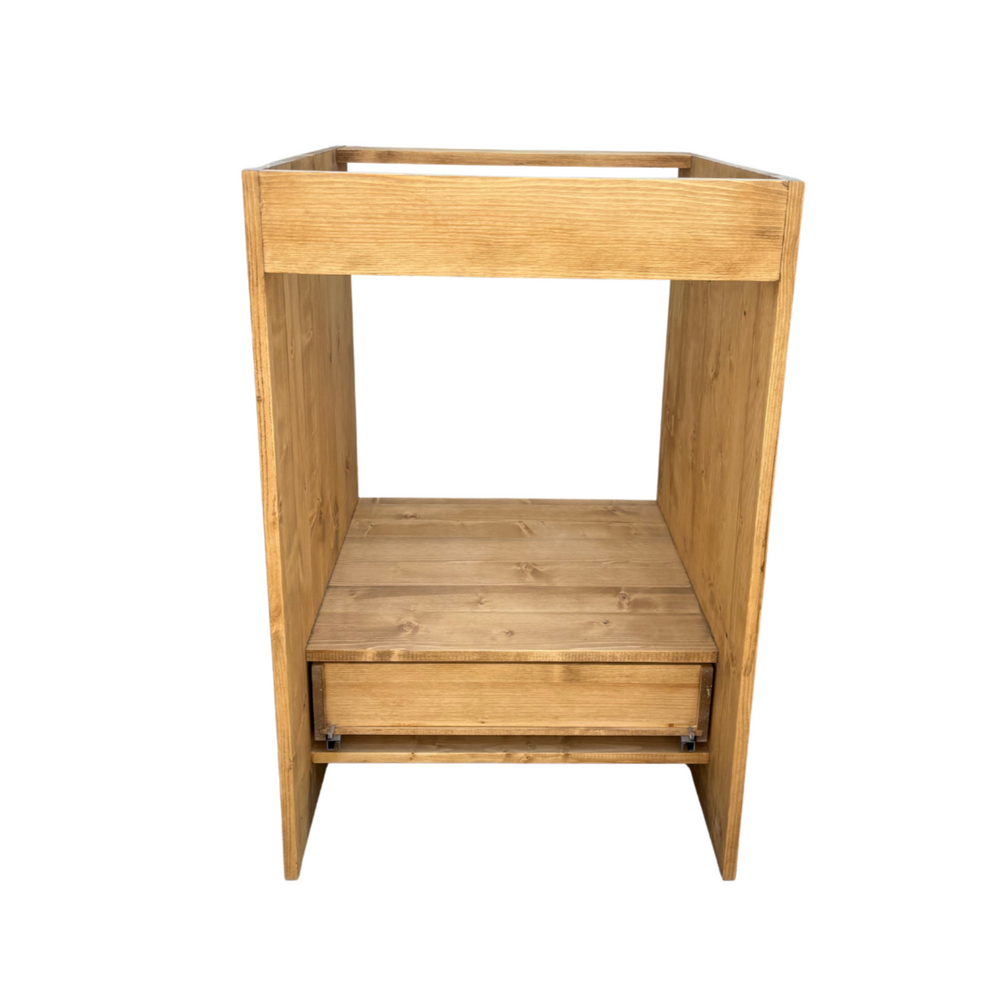 Meuble bas four ARAVIS 60 cm un tiroir de rangement bois massif