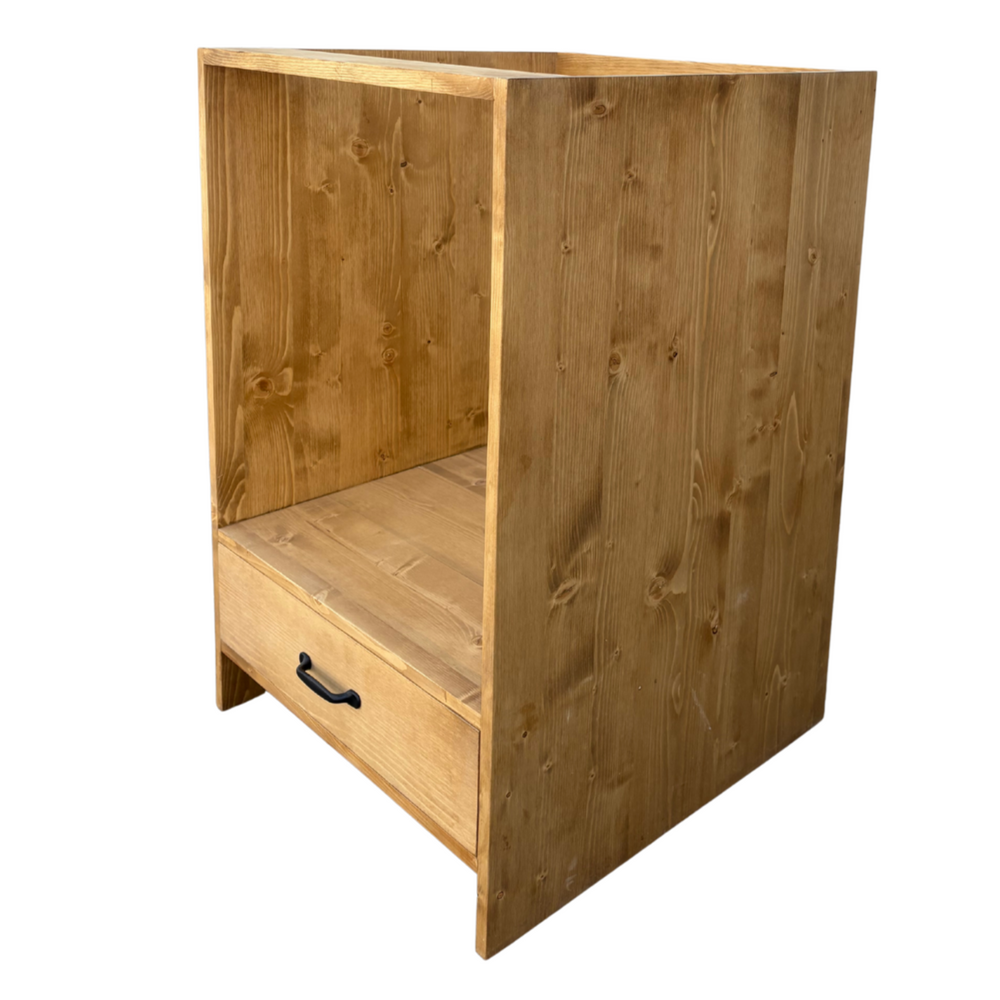 Meuble bas four ARAVIS 60 cm un tiroir de rangement bois massif