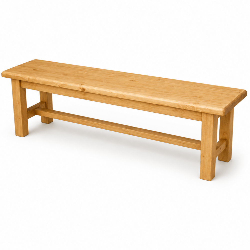 Banc 120cm en épicéa massif huilé miel | OREGON