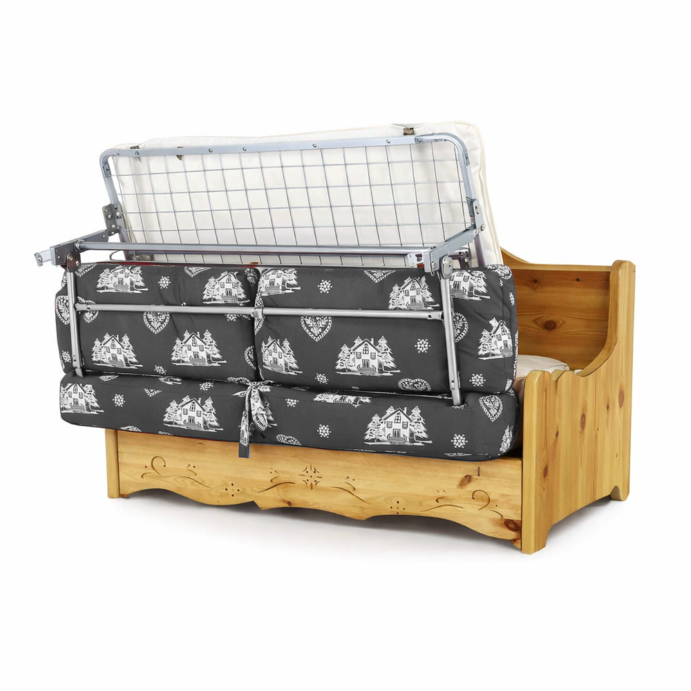 Canapé convertible 140 cm courchevel gris