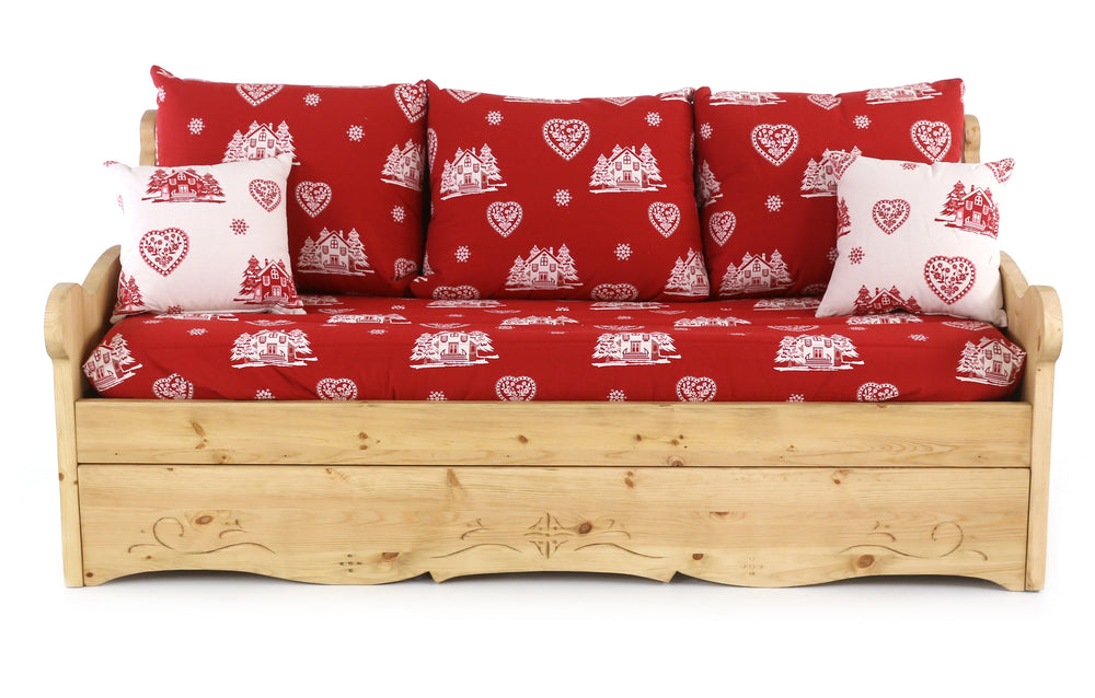 Canapé 3 places Courchevel rouge - Dahu