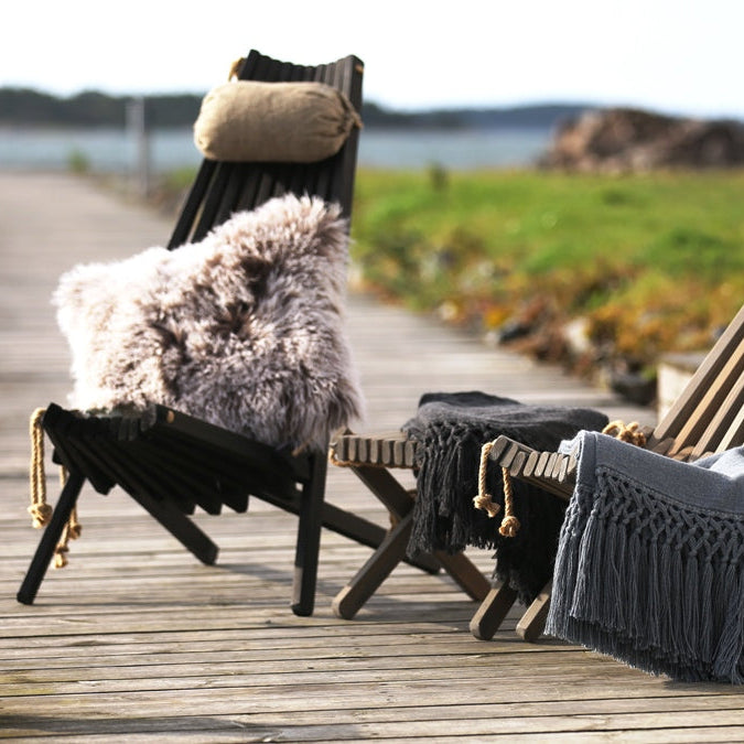 Table de jardin Granny en pin huilé gris - Ecofurn