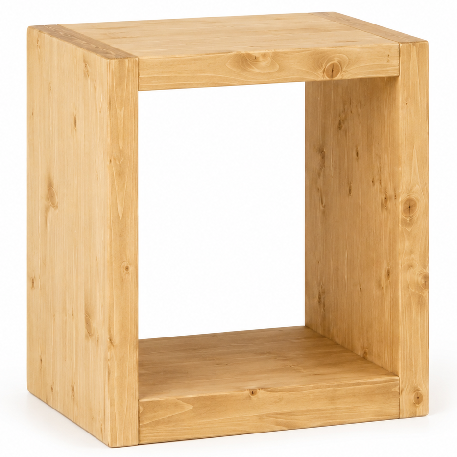 Etagère cube 1 niche en épicéa massif huilé miel | OREGON