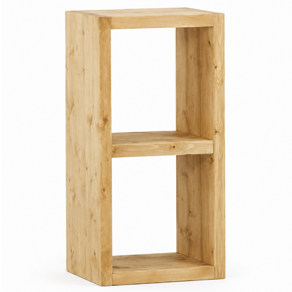 Etagère cube 2 niches en épicéa massif huilé miel | OREGON