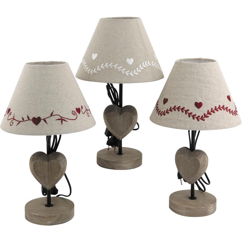 Lampe à poser motifs coeurs