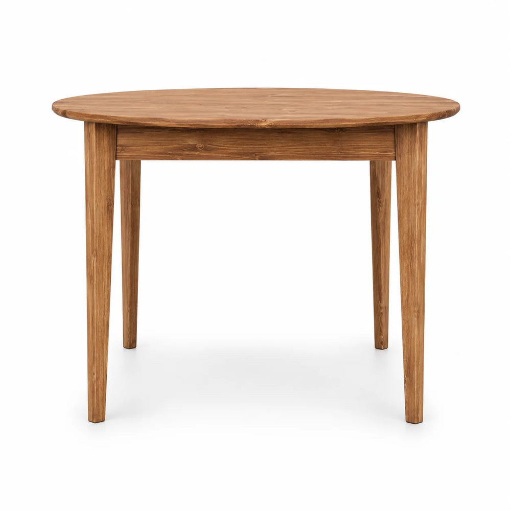 Table ronde Ø110 cm en épicéa brossé huilé whisky | Nosta
