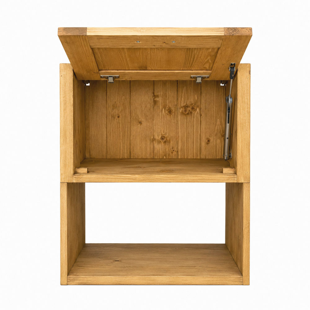 Meuble haut 60 cm avec porte relevable ARAVIS bois massif