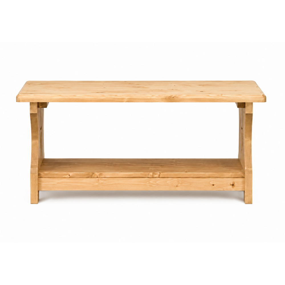 Table basse 100 cm avec coeur en épicéa massif huilé miel | OREGON