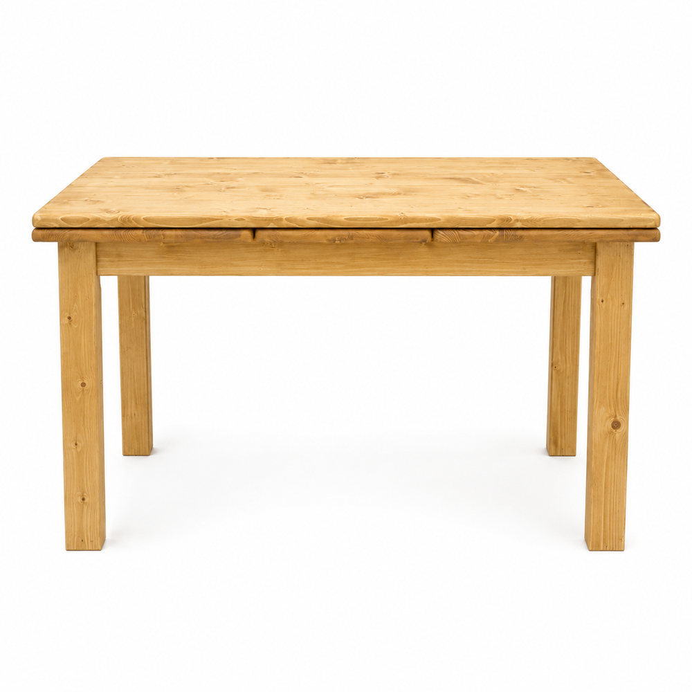 Table repas 140-240 cm avec 2 allonges 50cm en épicéa massif huilé miel | OREGON