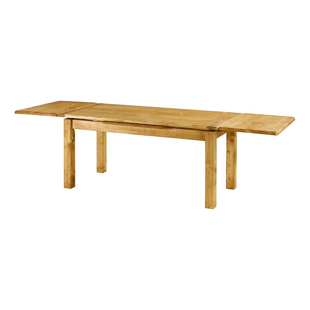 Table repas 160-260 cm avec 2 allonges 50cm en épicéa massif huilé miel | OREGON