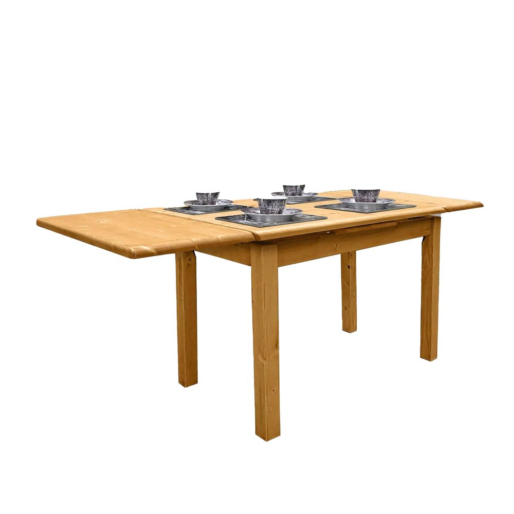 Table repas 160-260 cm avec 2 allonges 50cm en épicéa massif huilé miel | OREGON