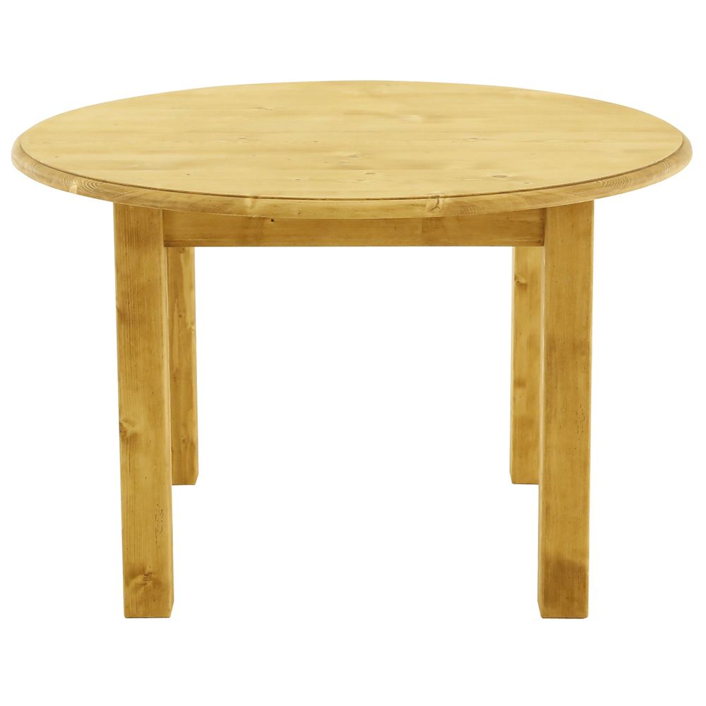 Table repas diamètre 120 cm avec 2 allonges en épicéa massif huilé miel | OREGON