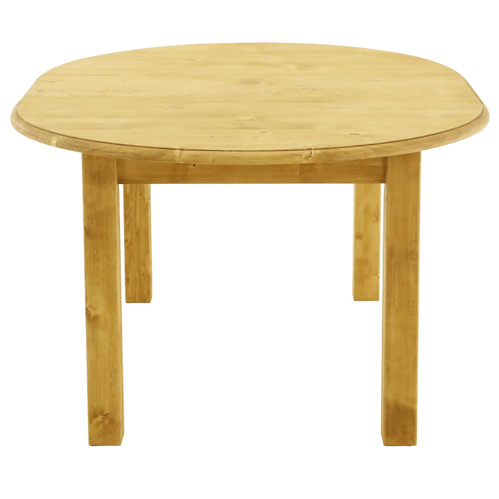 Table repas diamètre 120 cm avec 2 allonges en épicéa massif huilé miel | OREGON