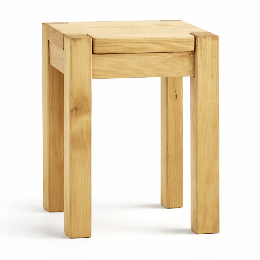 Tabouret en épicéa massif huilé miel | DIBONA