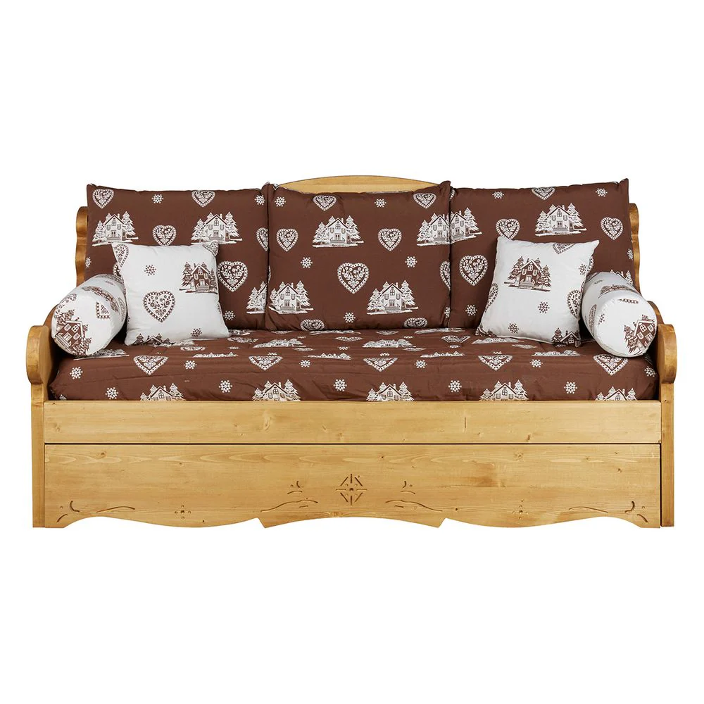 Housse pour canapé convertible gigogne 3 places Dahu Courchevel Chocolat