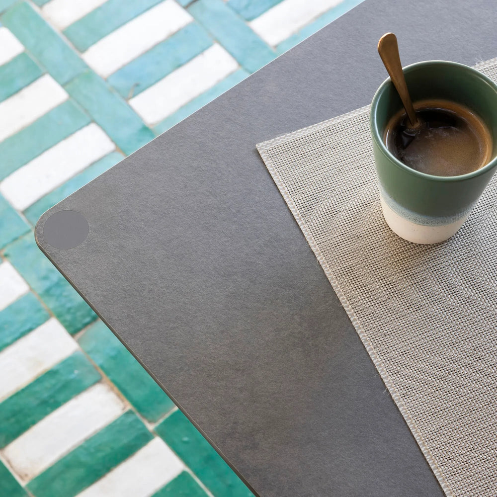 Table pliante 139x79x73cm Anytime HPL Gris Fusain tube Titane