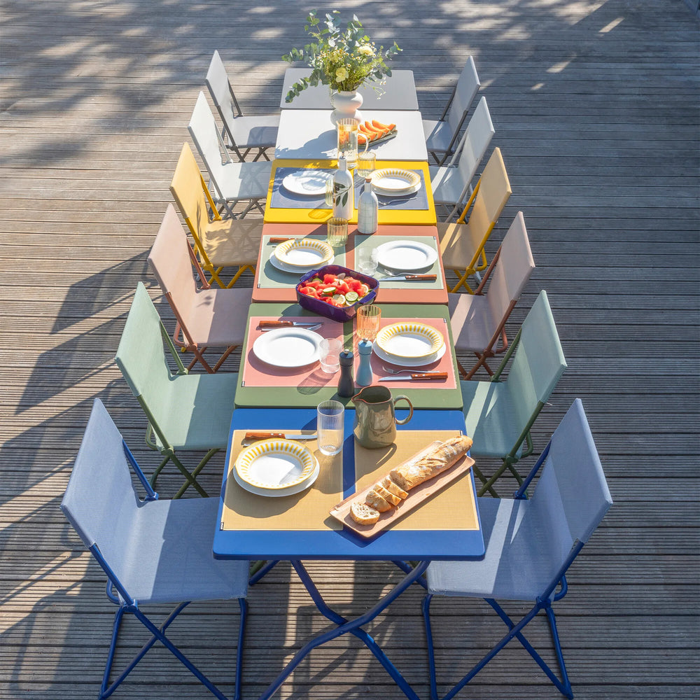 Table de jardin pliante Balcony Acier Jaune