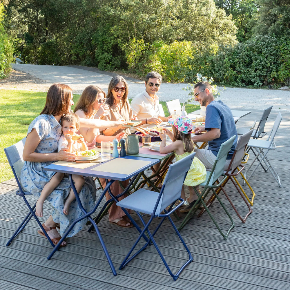 Table de jardin pliante Balcony Acier Bleu
