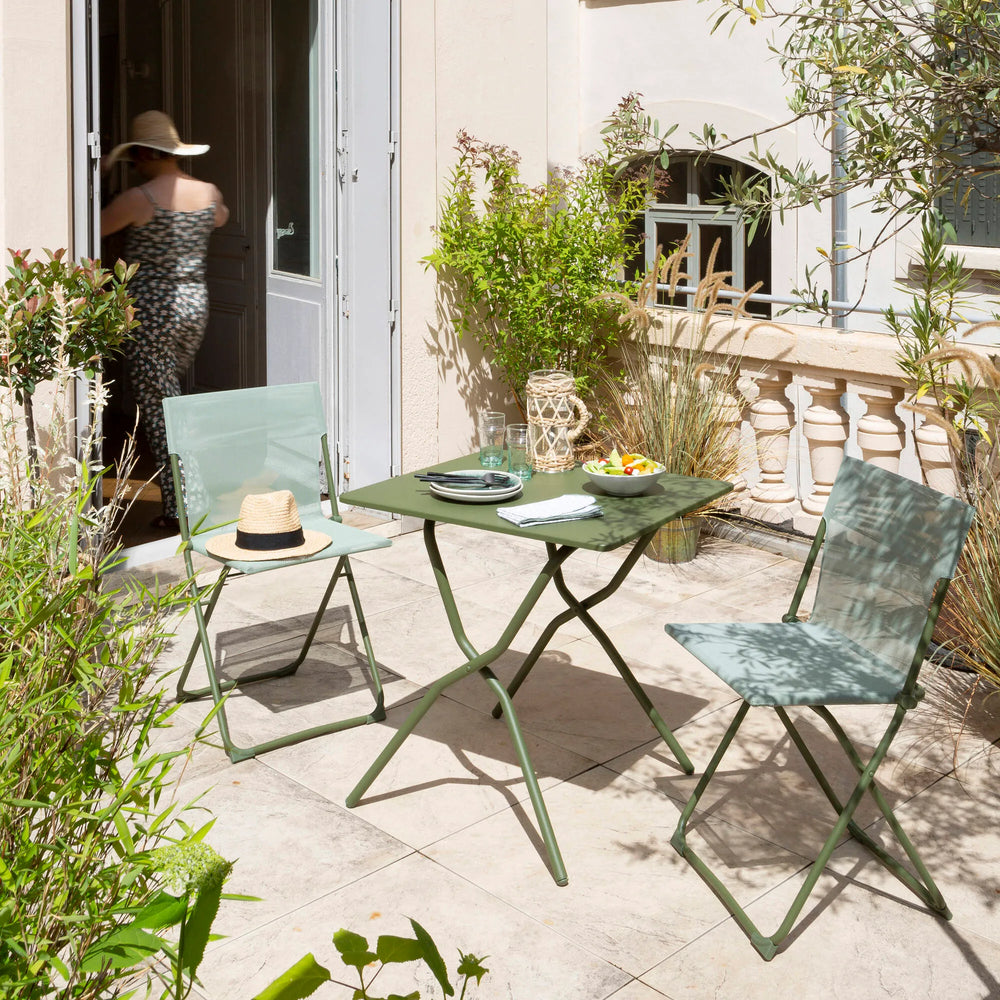 Table de jardin pliante Balcony Acier Vert Moss tube Moss
