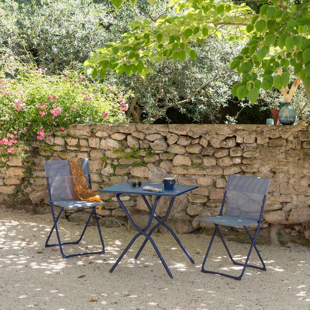 Table de jardin pliante Balcony Acier Bleu