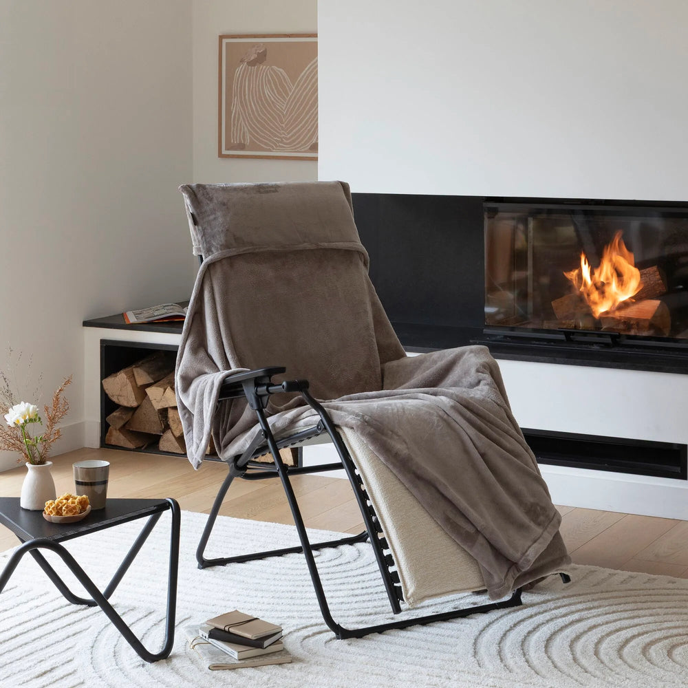Fauteuil Relax matelassé Zéro Gravité Niksen Beige Creme