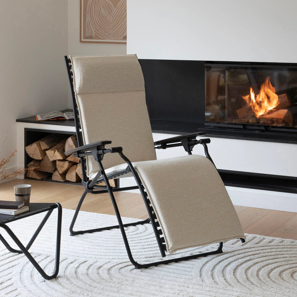 Fauteuil Relax matelassé Zéro Gravité Niksen Beige Creme
