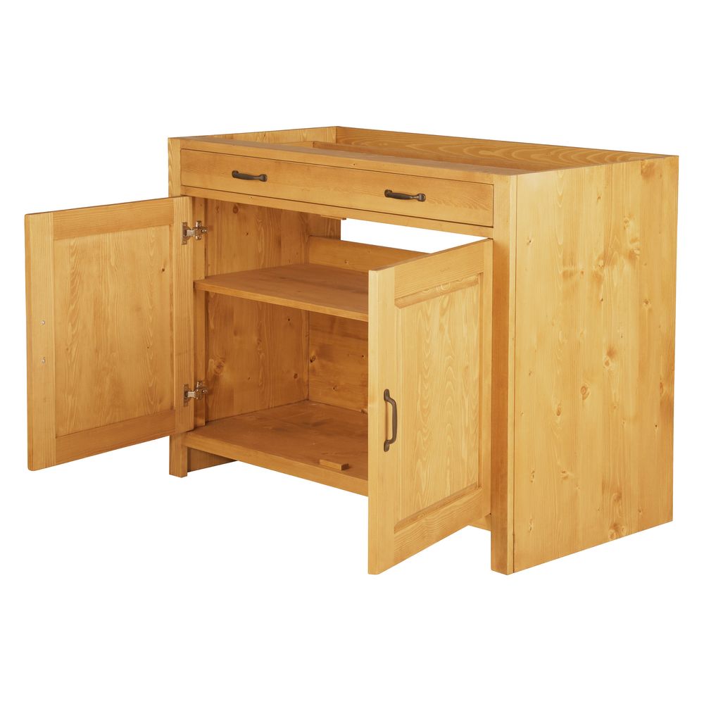 Meuble bas 120 cm 2 portes, 1 tiroir ARAVIS